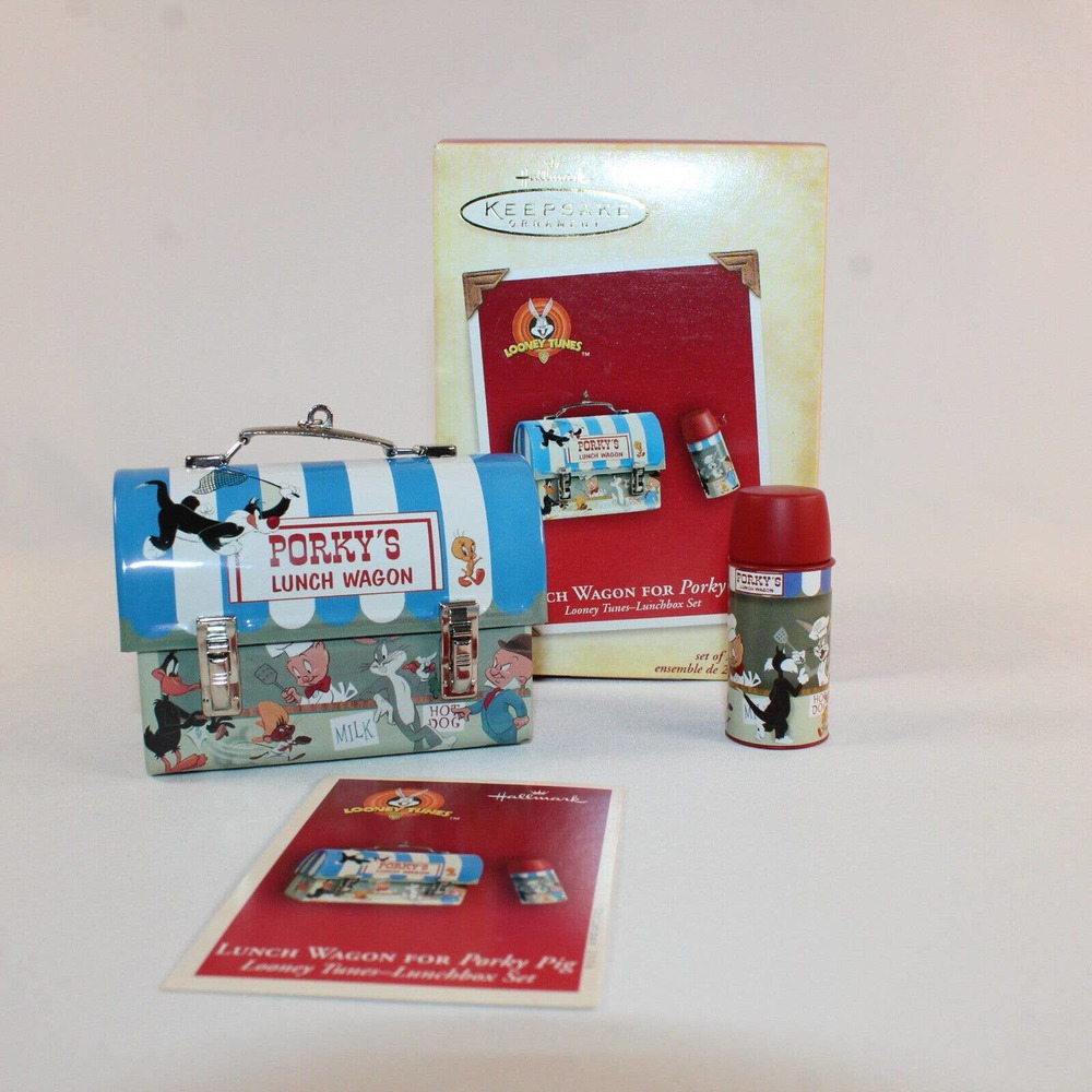 Hallmark Looney Tunes Pressed Tin Handcrafted Lunch Wagon for Porky Pig (2004)